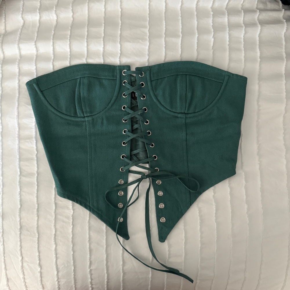 lioness tube top with front tie